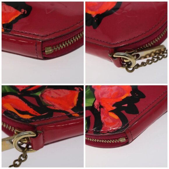 LOUIS VUITTON Vernis Rose Porte Monnaie Chapeau Coin Purse - Picture 16 of 16